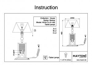 Настольная лампа Maytoni Bience H018-TL-01-NG