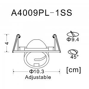 Встраиваемый светильник Arte Lamp A4009PL-1SS