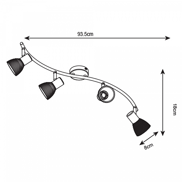 Светильник спот Arte Lamp A5062PL-4AB