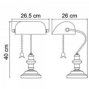 Настольная лампа Arte Lamp BANKER A2493LT-1AB