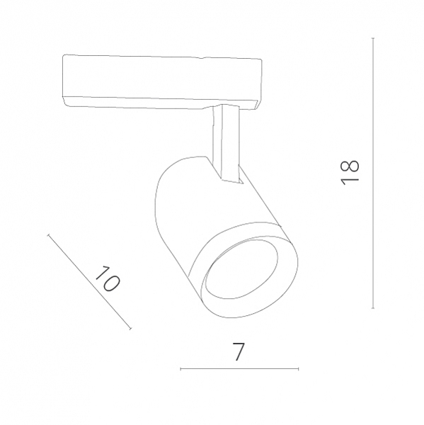 Трековый светильник Arte Lamp Soffitto A1710PL-1WH