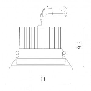 Встраиваемый светильник Arte Lamp Apertura A3310PL-1WH