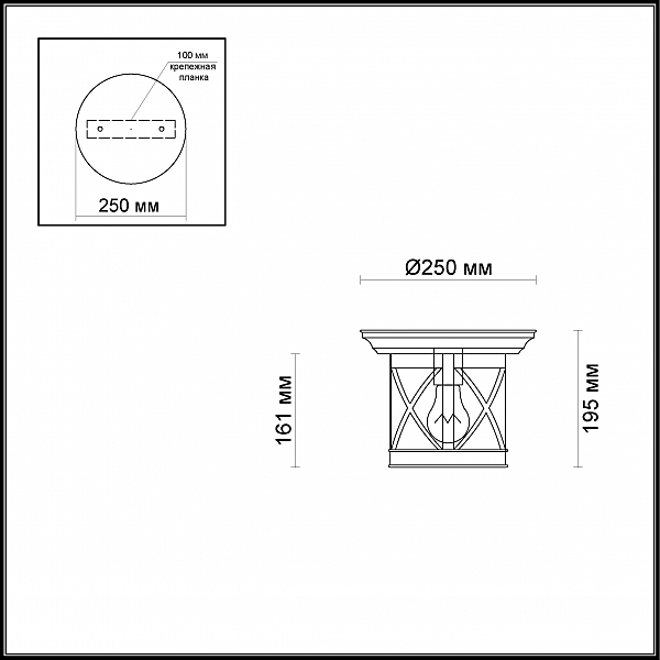 Уличные потолочные Odeon Light Sation 4045/1C