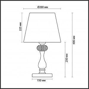 Настольная лампа Odeon Light Aurelia 3390/1T