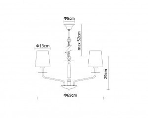 Подвесная люстра Arte Lamp Edda A1048LM-8CC