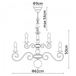 Подвесная люстра Arte Lamp Isabel A1129LM-12AB