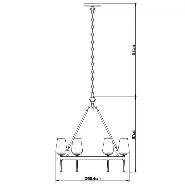 Подвесная люстра Arte Lamp Stefan A1722SP-6BA