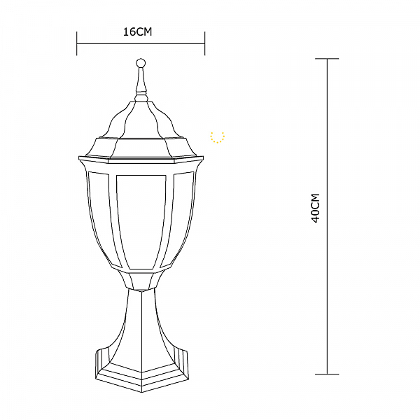 Уличный наземный светильник Arte Lamp Pegasus A3151FN-1BN