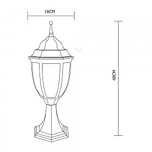 Уличный наземный светильник Arte Lamp Pegasus A3151FN-1BN