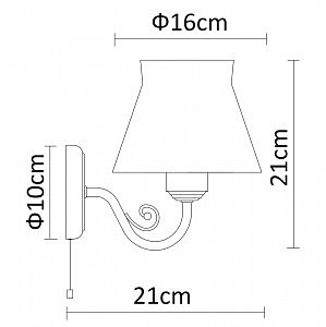 Бра с цветочками Margherita A7021AP-1WH Arte Lamp