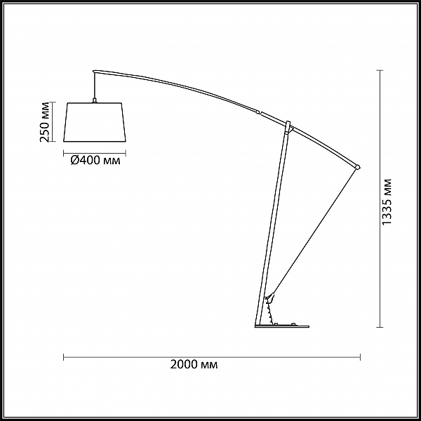 Торшер наклонный Bronx 4060/1F Odeon Light