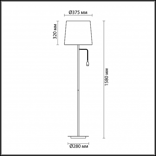 Торшер Odeon Light Edis 4115/1F