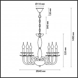 Подвесная люстра Odeon Light Capri 4187/6