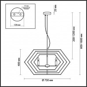 Подвесная люстра Odeon Light Stolla 4664/4