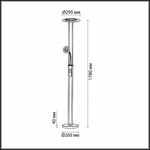 Торшер Odeon Light Salut 4677/24FL