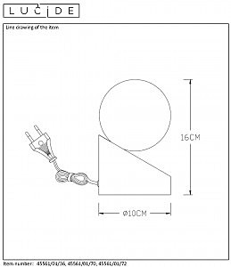 Настольная лампа Lucide Len 45561/01/70