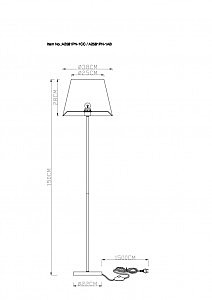 Торшер Arte Lamp Elba A2581PN-1CC