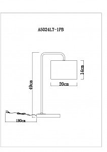 Настольная лампа Arte Lamp Rupert A5024LT-1PB