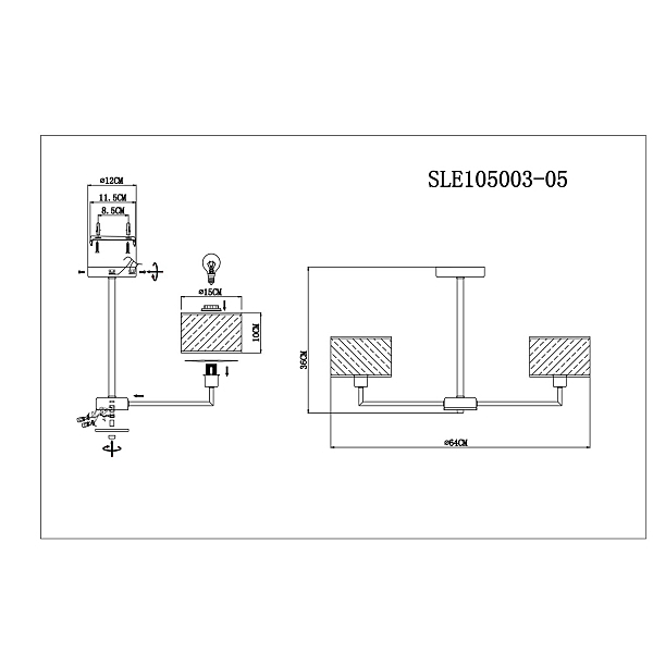 Потолочная люстра Evoluce Belge SLE105003-05