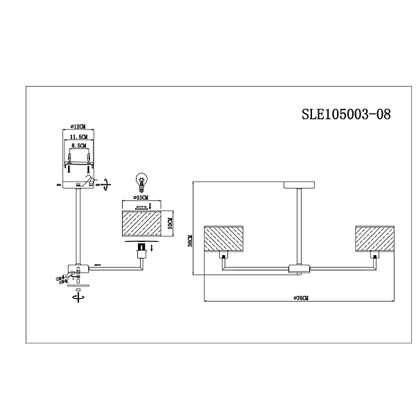 Потолочная люстра Evoluce Belge SLE105003-08