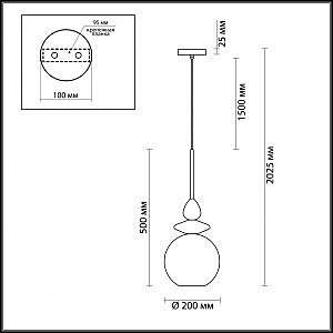 Светильник подвесной Odeon Light Bella 4862/1