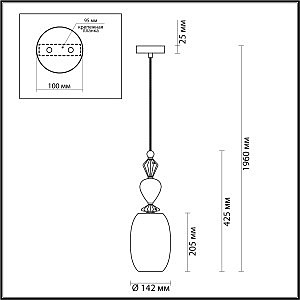 Светильник подвесной Odeon Light EXCLUSIVE Bizet 4855/1B