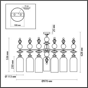 Потолочная люстра Odeon Light EXCLUSIVE Bizet 4855/7C