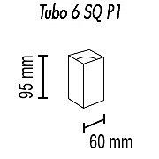Накладной светильник TopDecor Tubo Tubo6 SQ P1 18