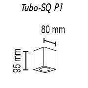 Накладной светильник TopDecor Tubo Tubo8 SQ P1 15