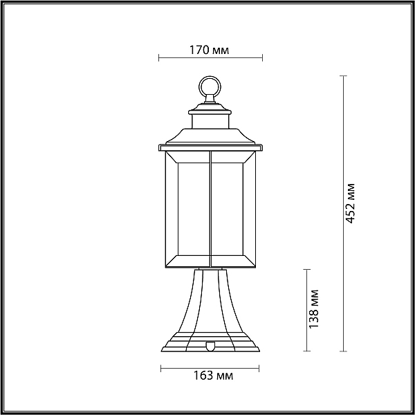 Уличный наземный светильник Odeon Light Mavret 4961/1A