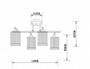 Потолочная люстра Arte Lamp Merope A4071PL-4BK