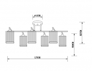 Потолочная люстра Arte Lamp Merope A4071PL-6BK