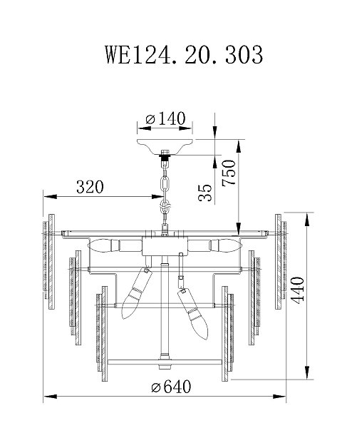 Подвесная люстра Wertmark Agati WE124.20.303