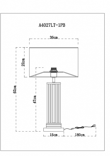 Настольная лампа Arte Lamp Matar A4027LT-1PB