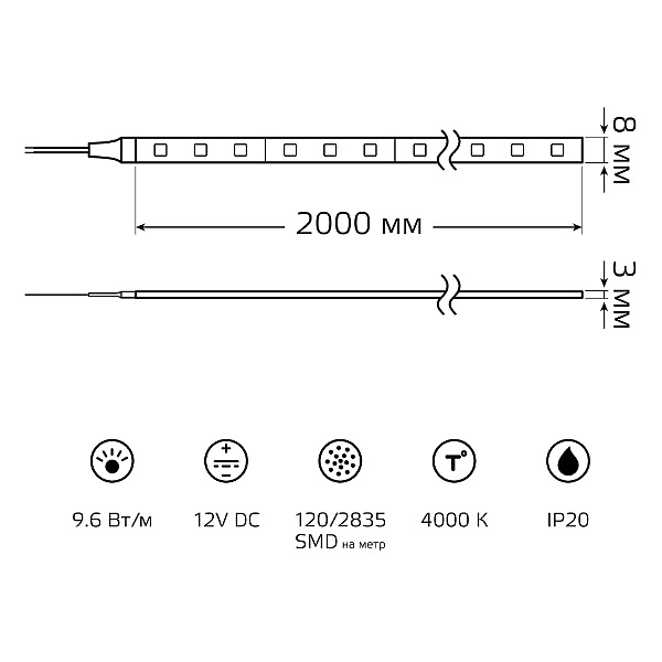 LED лента Gauss Basic BT062