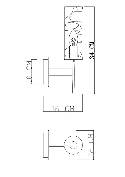 Настенное бра Divinare Sham 4505/17 AP-1