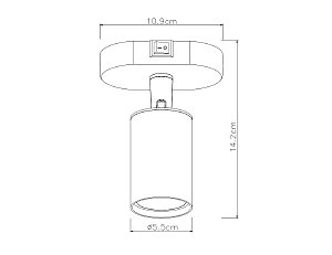 Светильник спот Arte Lamp Aquarius A3226AP-1BK