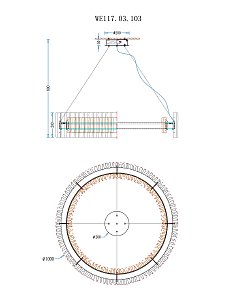 Подвесная люстра Wertmark Patricia WE117.03.103