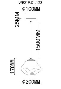 Светильник подвесной Wertmark Isola WE219.01.123