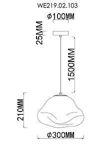 Светильник подвесной Wertmark Isola WE219.02.103