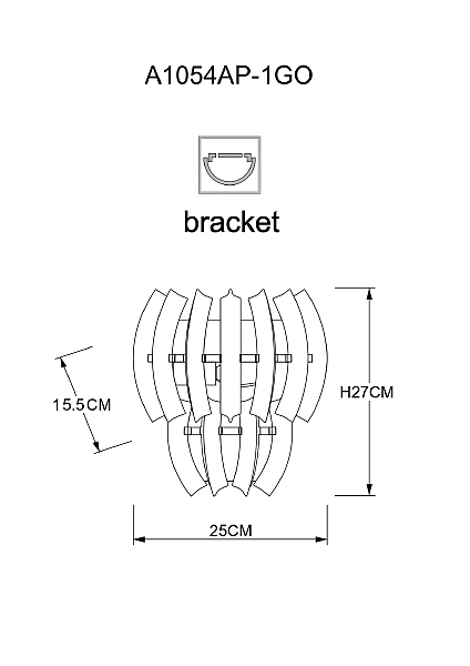 Настенное бра Arte Lamp Ella A1054AP-1GO