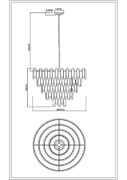 Подвесная люстра Divinare Rosie 3511/02 LM-16