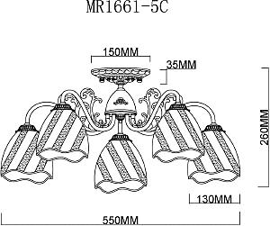 Потолочная люстра MyFar Nicole MR1661-5C