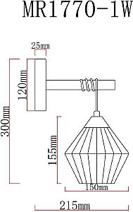 Настенное бра MyFar Bella MR1770-1W