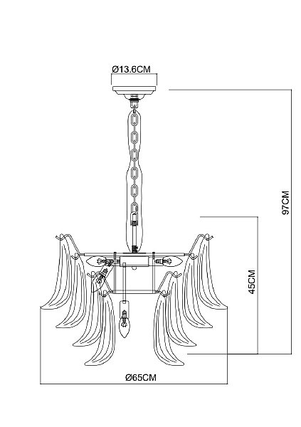 Подвесная люстра Arte Lamp Maya A4072LM-9GO