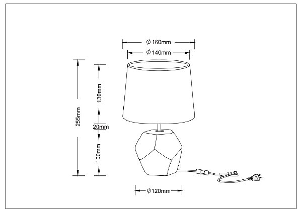 Настольная лампа Arte Lamp Zibal A5005LT-1WH