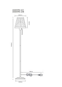 Торшер Arte Lamp Marriot A5039PN-1CC