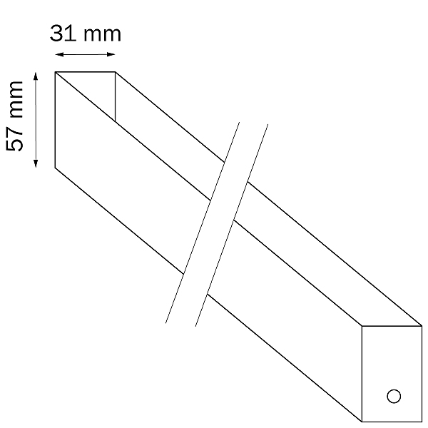 Трек двухконтактный однофазный 2м Lightstar Teta 505026