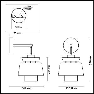 Настенное бра Odeon Light Kressa 4992/1WA