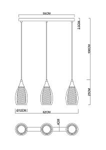 Светильник подвесной Arte Lamp Barry A7951SP-3BK